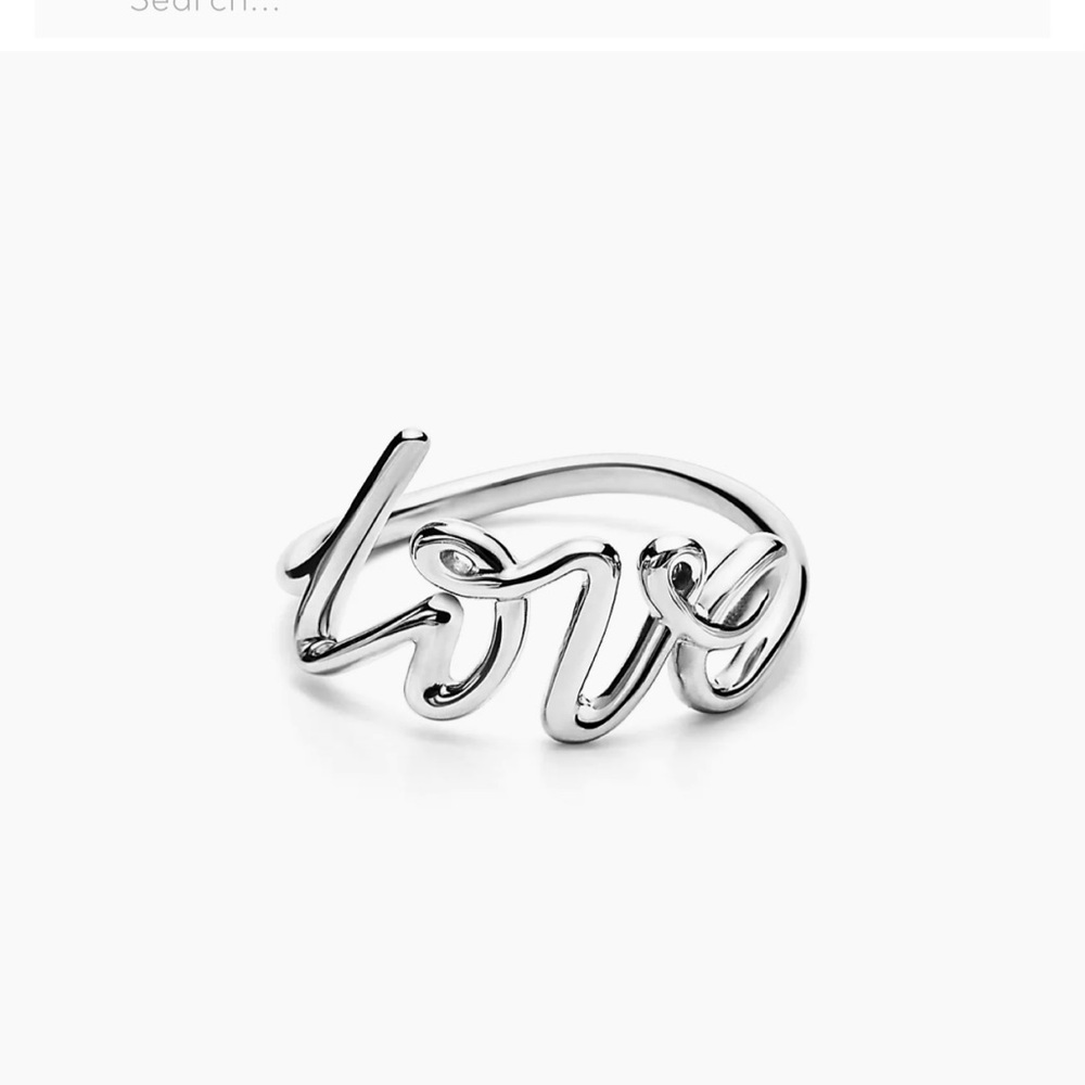 Tiffany & Co.  SS Picasso Graffiti Love Ring Size 8 - Picture 3 of 12